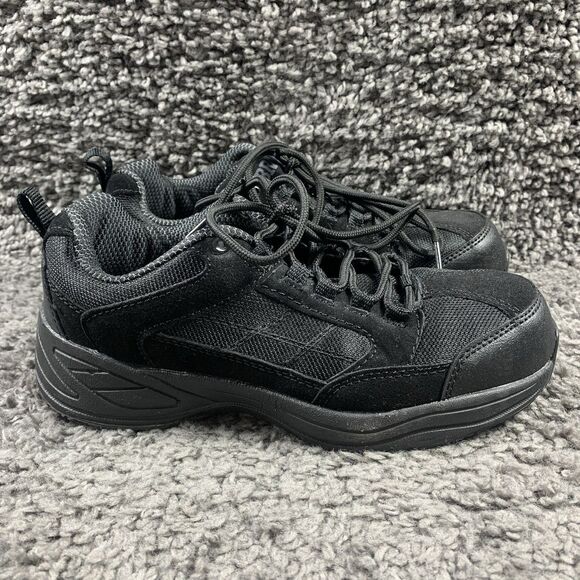 Brahma Work Shoes Adan Steel Toe Slip & Oil Resistant Mens Size 7 Black Suede - Picture 3 of 8